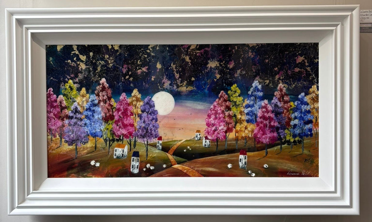 enchanted land original framed by artist rozanne bell