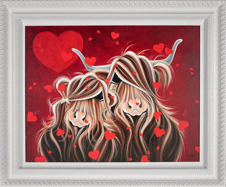 falling for moo framed print by artist jennifer hogwood