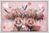 falling for moo framed acrylic original by ashley saunders