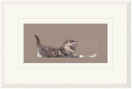 feather framed print by artist nicky litchfield
