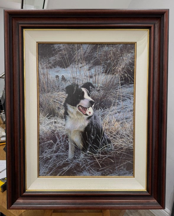 first frost canvas framed print by artist steven townsend