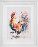flamboyant feathers framed pastel original by artist ashley saunders
