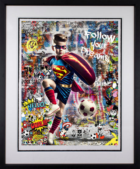 follow your dreams black framed print by artist zee