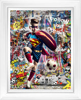 follow your dreams deluxe edition white framed print by artist zee