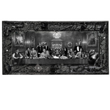 gangster party black edition framed embellished print by artistic duo ghost