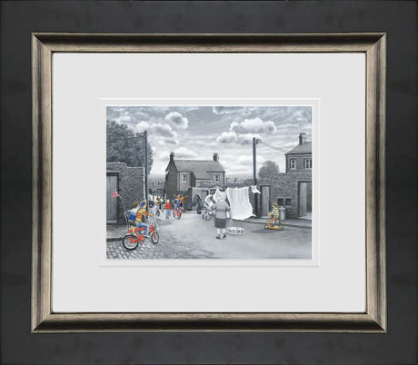 get peddlin paper framed print by artist leigh lambert