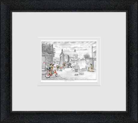 get peddlin sketch framed print by artist leigh lambert