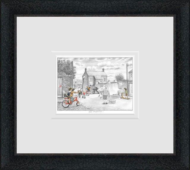 get peddlin sketch framed print by artist leigh lambert