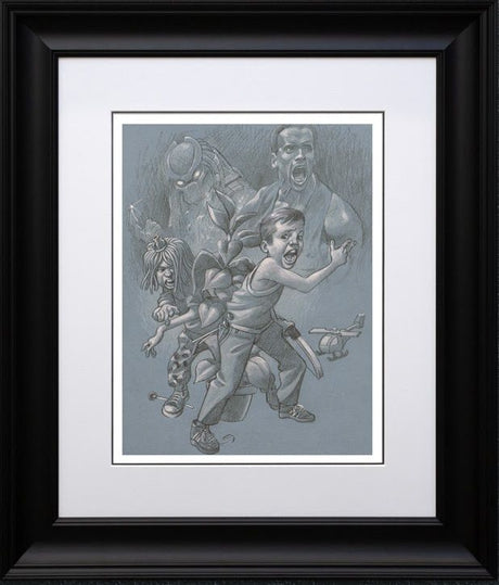 get to the choppa sketch framed by craig davison
