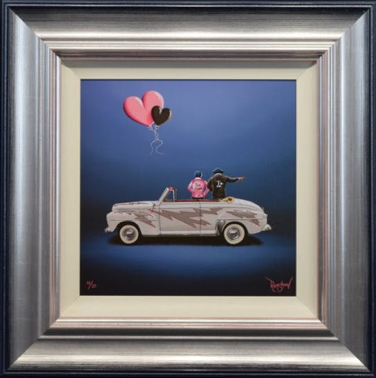 go greased lightnin framed print by artist david renshaw