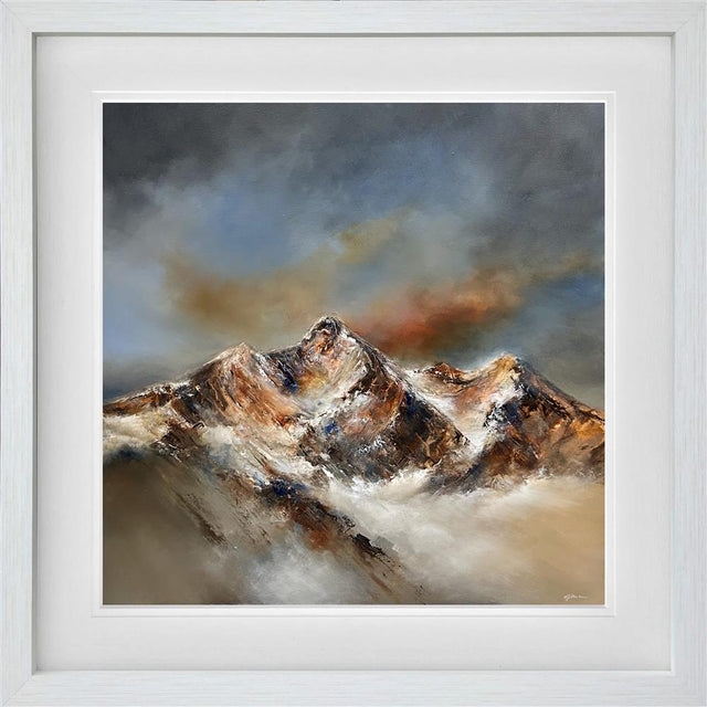 golden gaze framed original by artist alison johnson