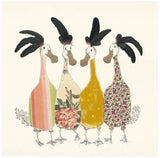 gossip girls mounted print by artist anna wright