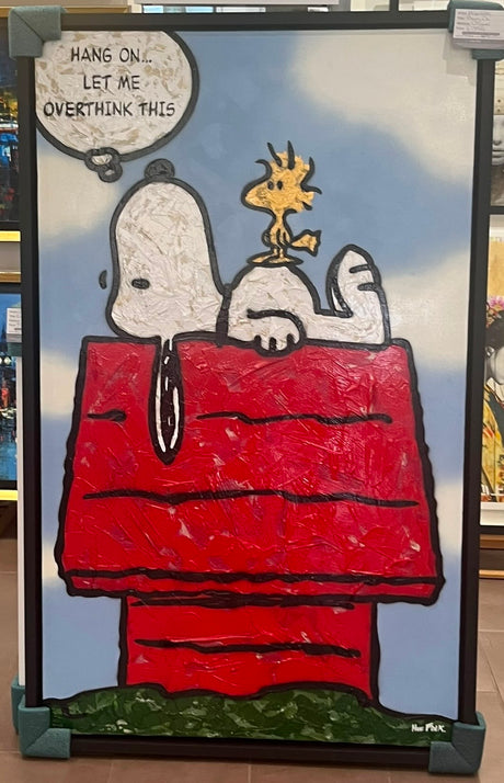 hang on let me overthink this framed original by artist hue folk