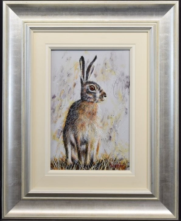 hetty hare framed original by artist ruby keller