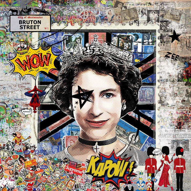 high society mounted print by artist zee