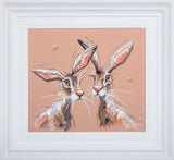hippity hoppity framed pastel original by artist ashley saunders