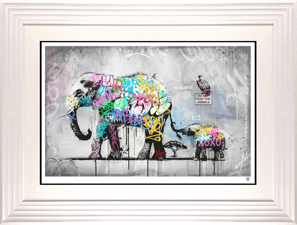 hold tight print framed in white by artist jj adams