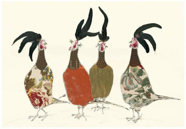 holding court mounted print by artist anna wright