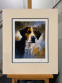 hound mounted print by artist john trickett