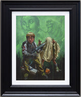 i ain't afraid of no ghosts canvas print framed in black by artist craig davison