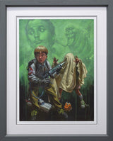 i ain't afraid of no ghost print framed in grey by artist craig davison