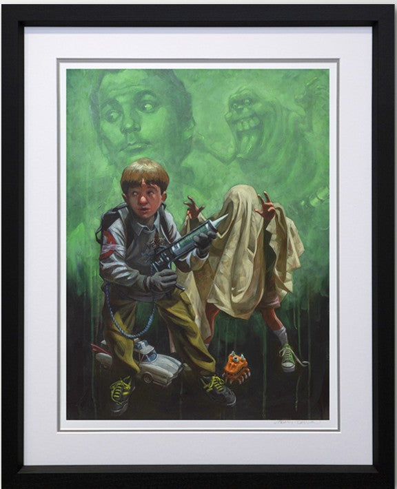 i ain't afraid of no ghost print framed in black by artist craig davison