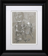 i ain't afraid of no ghosts sketch print framed in black by artist craig davison