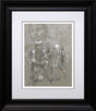 i ain't afraid of no ghosts sketch print framed in black by artist craig davison