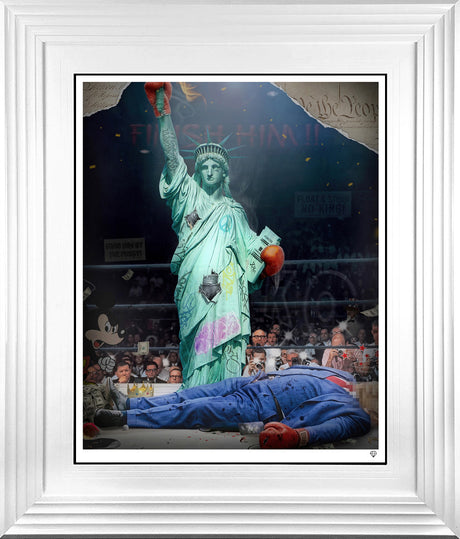 i am the greatest print framed in white by artist jj adams