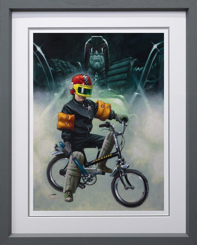 i am the law creep print framed in grey by artist craig davison