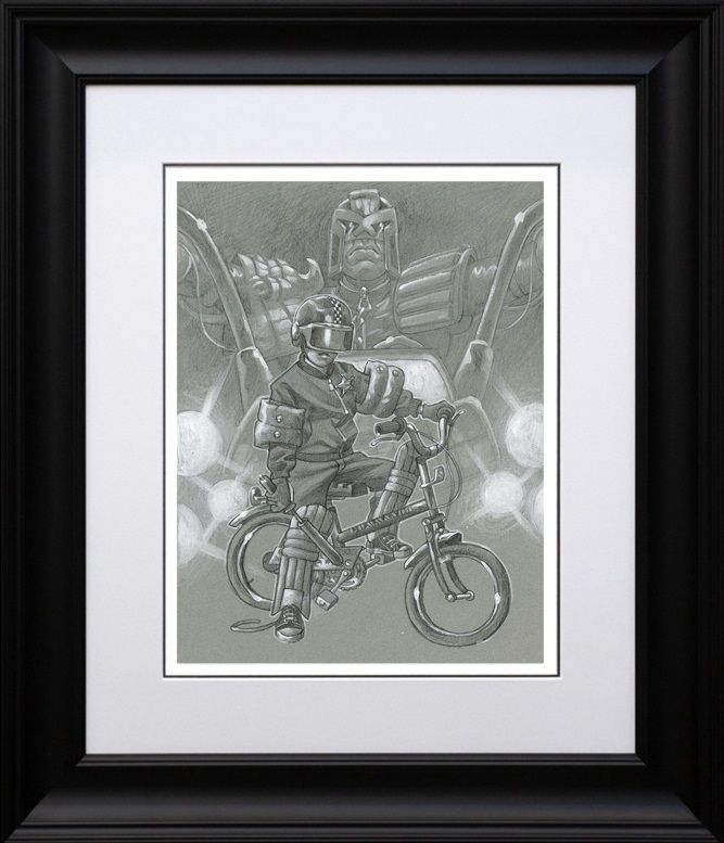 i am the law creep sketch print framed by artist craig davison