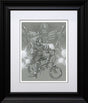 i am the law creep sketch print framed by artist craig davison