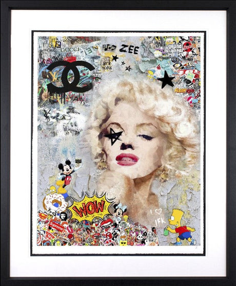 i love jfk black framed print by artist zee