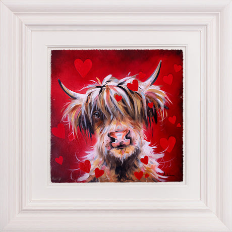 I love moo framed print by artist ashley saunders