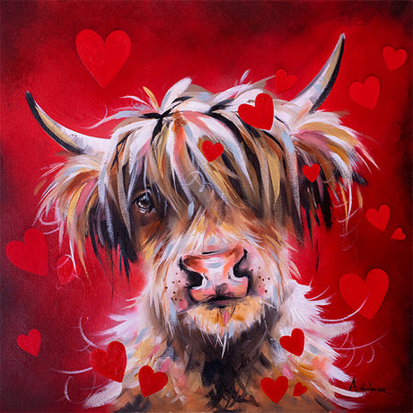 i love moo print by artist ashley saunders
