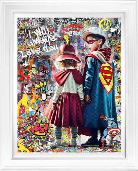 i will always love you deluxe edition white framed print by artist zee