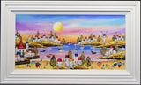 sunset nights framed original by artist rozanne bell