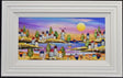harbour light framed original by rozanne bell