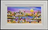 harbour light framed original by rozanne bell