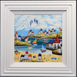 shoreline vibes framed original by artist rozanne bell
