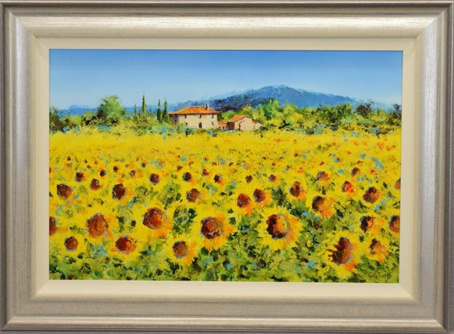 fields of sunlight framed original by artist gary sams