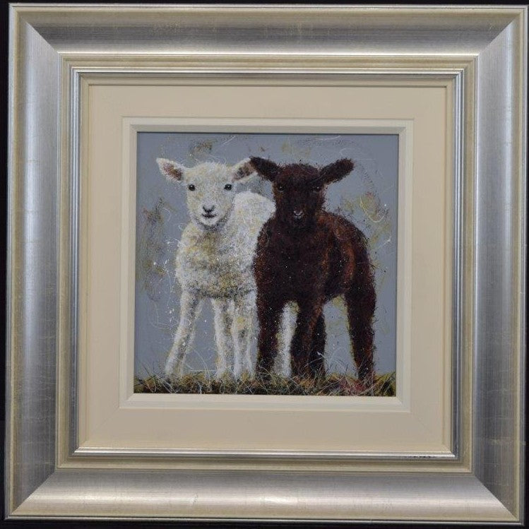 daisy and clover framed original by artist ruby keller
