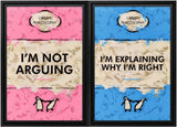 im not arguing lenticular  edition framed print by artist hue folk