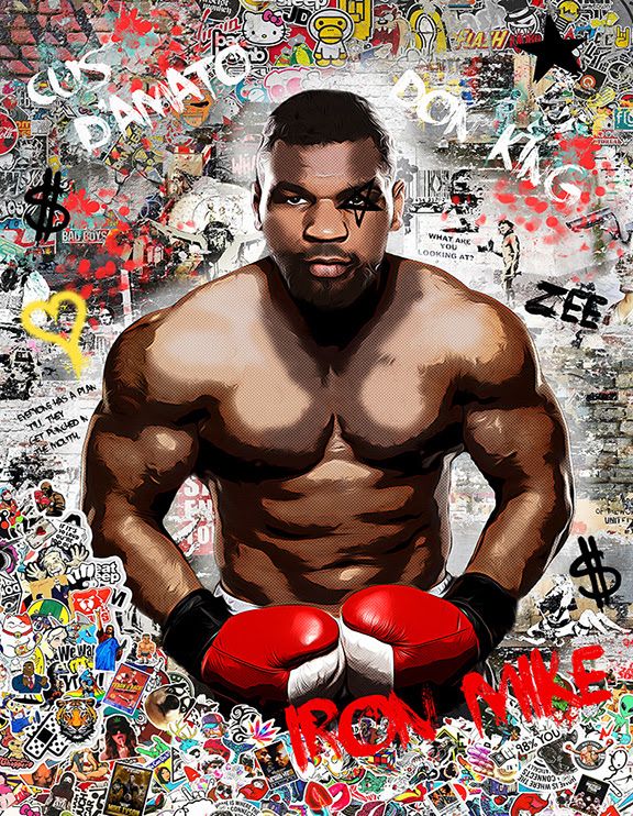 iron mike mounted print by artist zee
