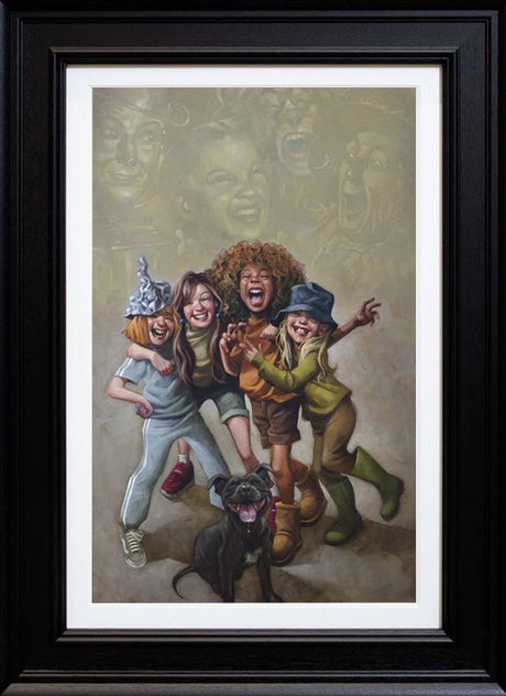 its all about the friends you meet along the way canvas print framed in black by artist craig davison