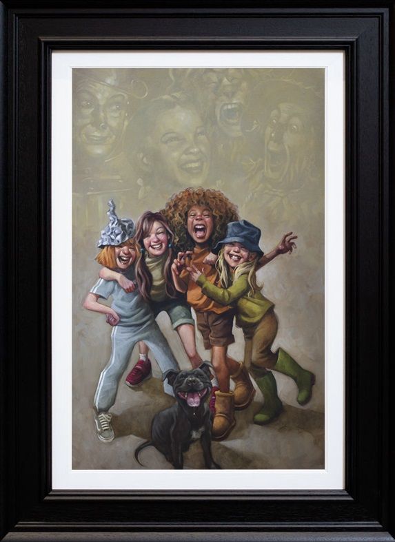 its all about the friends you meet along the way canvas print framed in black by artist craig davison