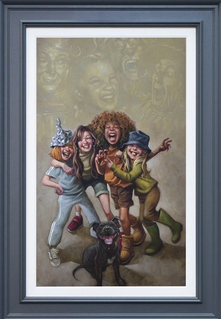 its all about the friends you meet along the way canvas print framed in grey by artist craig davison