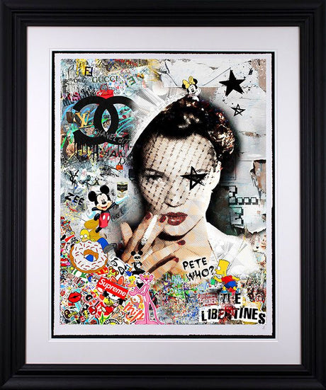 its all gucci black framed print by artist zee