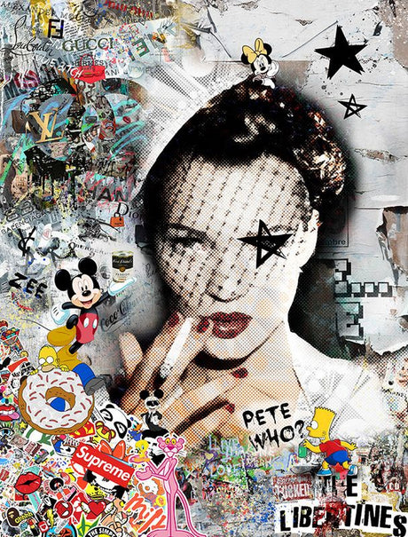 its all gucci mounted print by artist zee