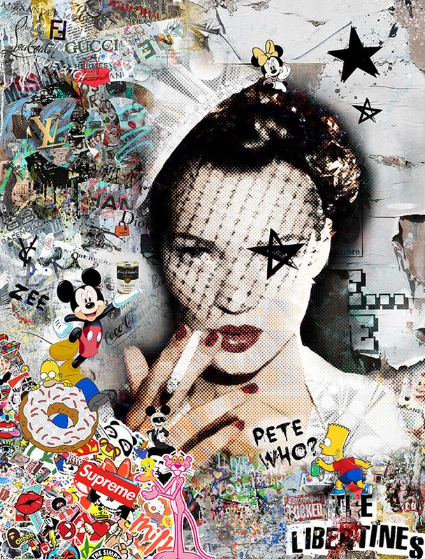 its all gucci mounted print by artist zee